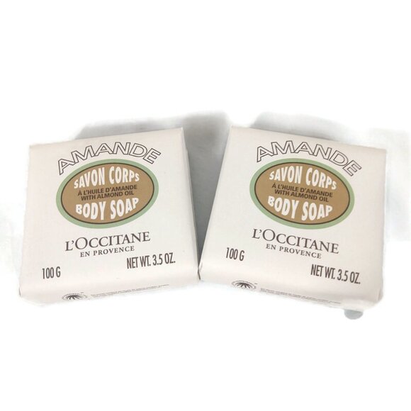 L'Occitane  Almond Oil Body Bar Soaps 3.5oz/100g- X 2 NEW - Picture 1 of 5